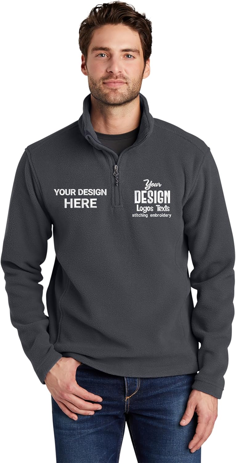 Custom Text Embroidered Men's Fleece, Starlight Design