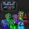Light up LED Dice Set D and D Rechargeable RGB Dice - Wireless