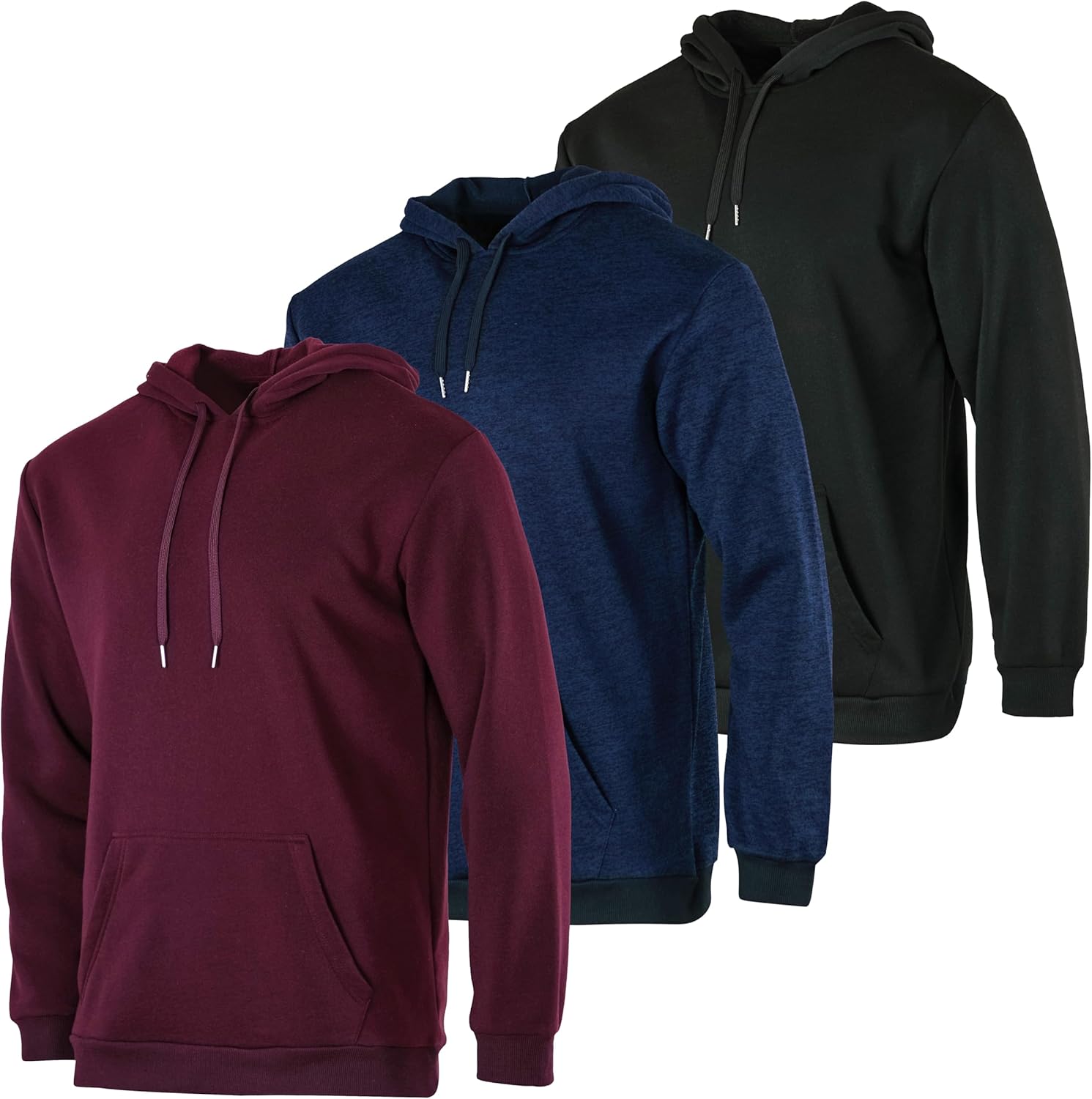 Cozy Men's Fleece Hoodie Trio - Big & Tall Sizes!