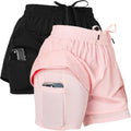 Ultra Performance Gym Shorts Women Pack of 2 - Compression Liner