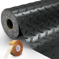 8.2x21 FT Garage Floor Mat 2.8mm Thickened Diamond Plate PVC - Heavy