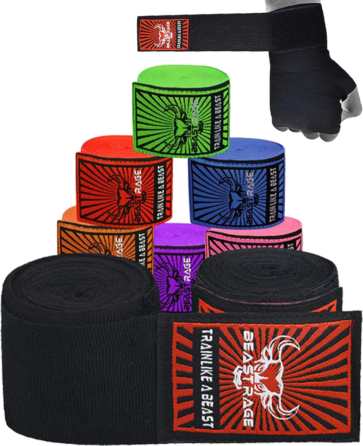 BEAST RAGE Professional Boxing Hand Wraps - Unleash Your Inner Beast!