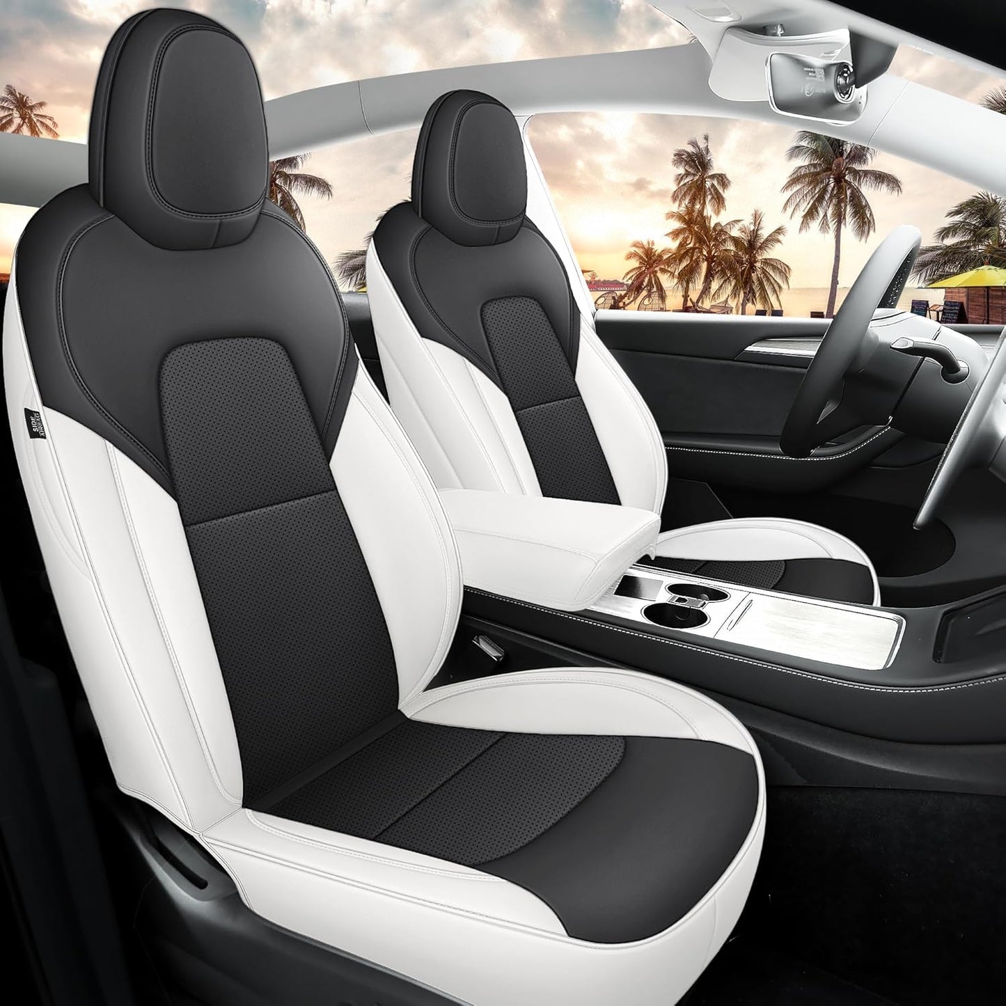 Customized Fit Tesla Model Y Seat Cover Waterproof Nappa Leather