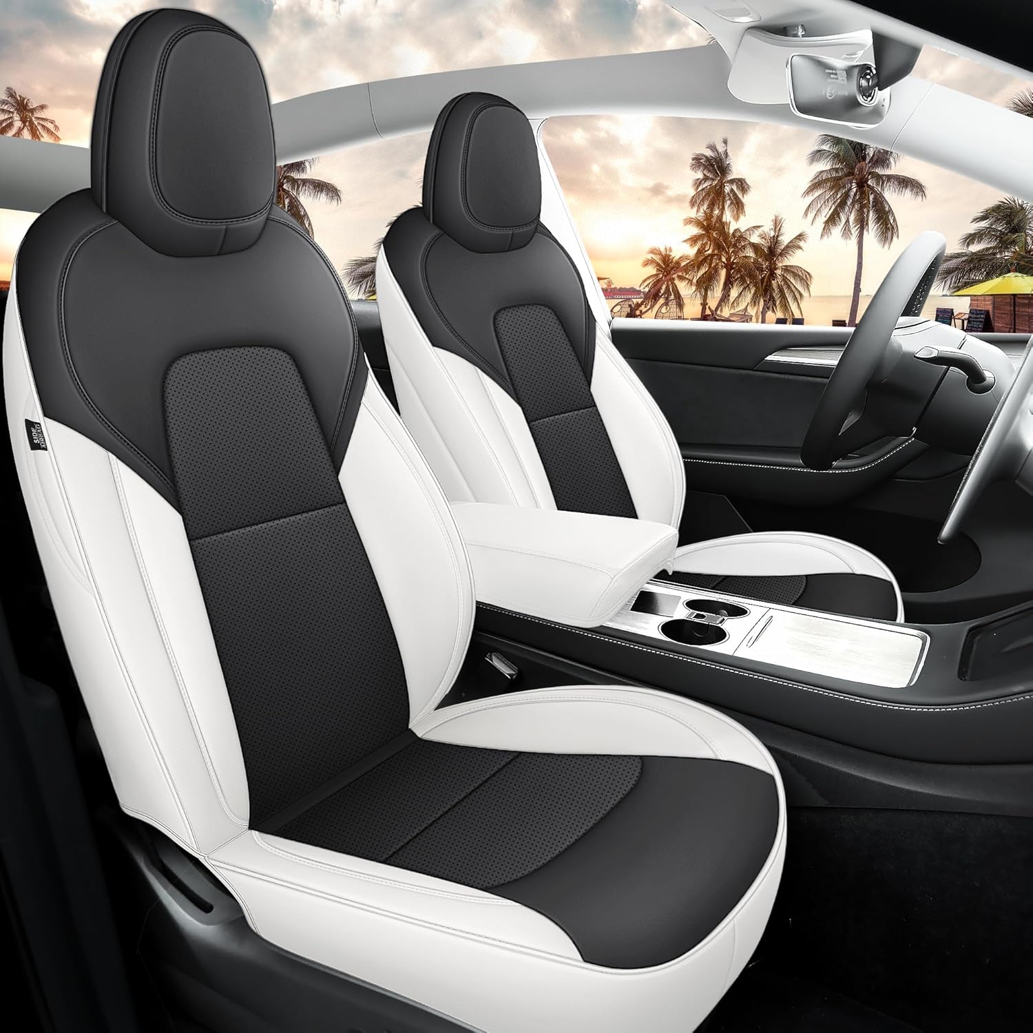 Customized Fit Tesla Model Y Seat Cover Waterproof Nappa Leather