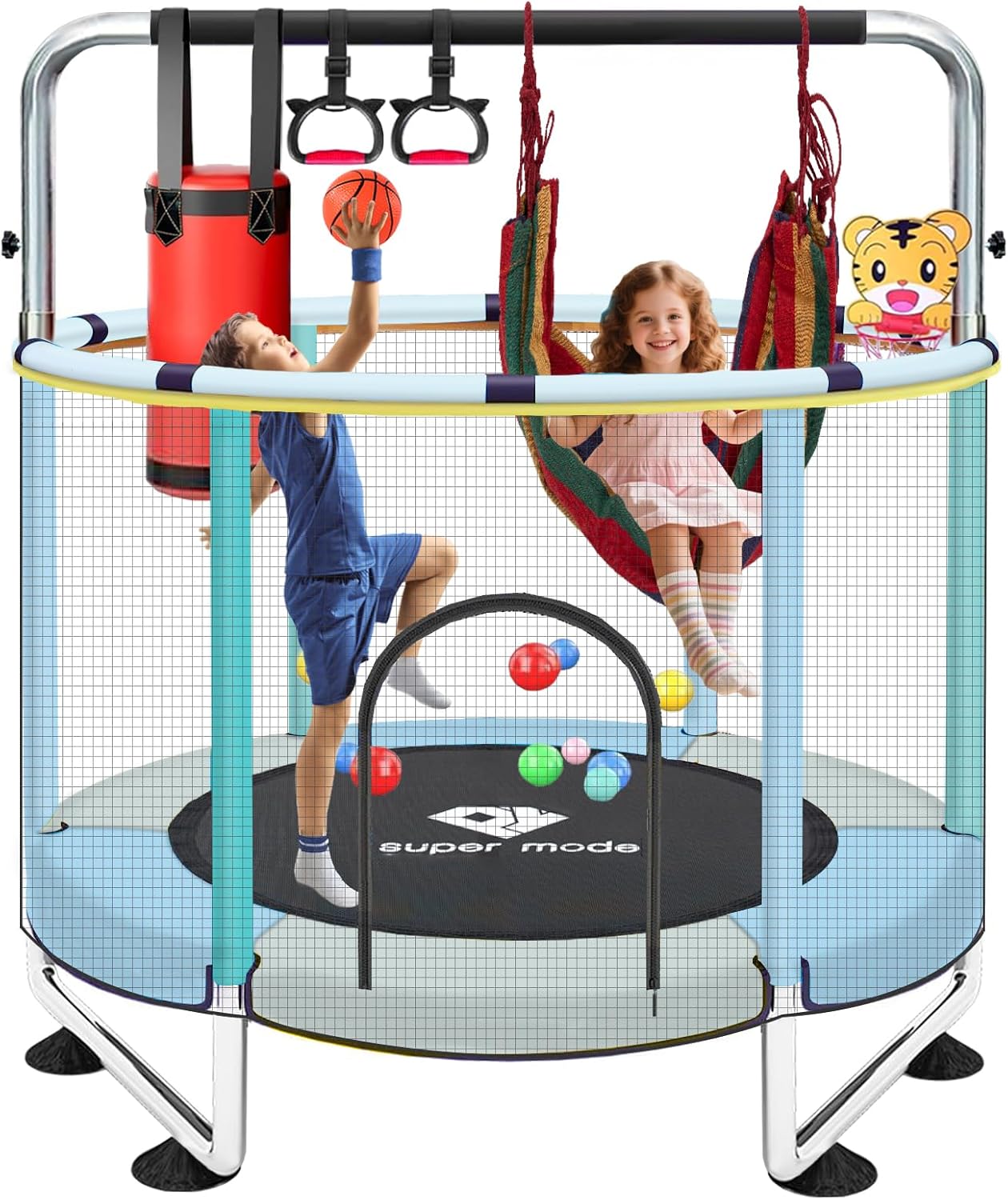 Trampoline for Kids, 5FT Adjustable Indoor/Outdoor Fun