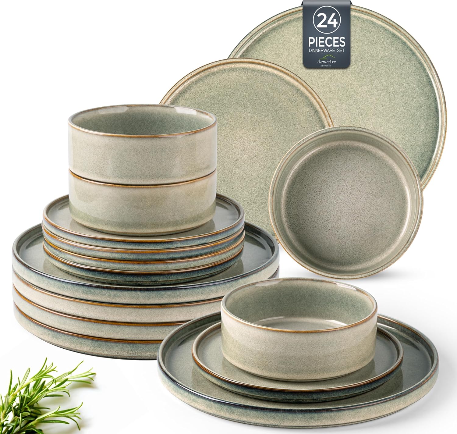 AmorArc Ceramic Dinnerware Sets for Stylish Dining Experience