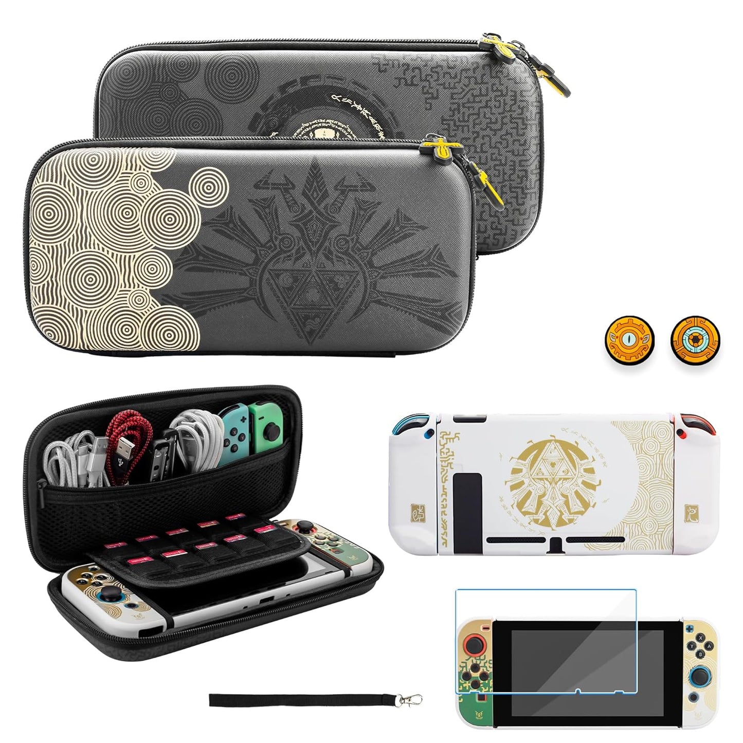 GLDRAM Switch Carrying Case for Zelda - Ultimate Protection Kit