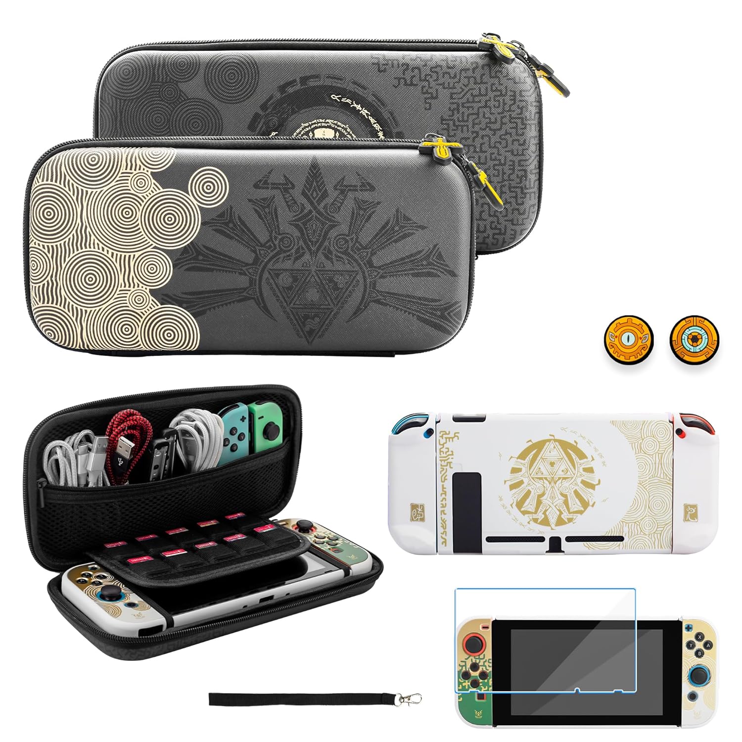 GLDRAM Switch Carrying Case for Zelda - Ultimate Protection Kit