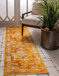 3 ft 3 in x 19 ft 8 in Orange Yellow Runner Rug - Sofia Collection