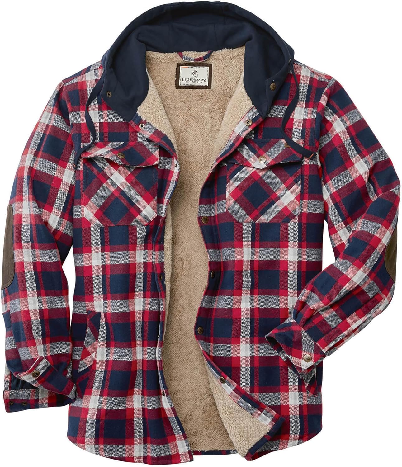 Legendary Whitetails Men's Hooded Shirt Jacket for Comfort