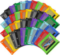 40 Pcs Colorful Pencil Binder Pouch with Zipper for 3 Ring Binders