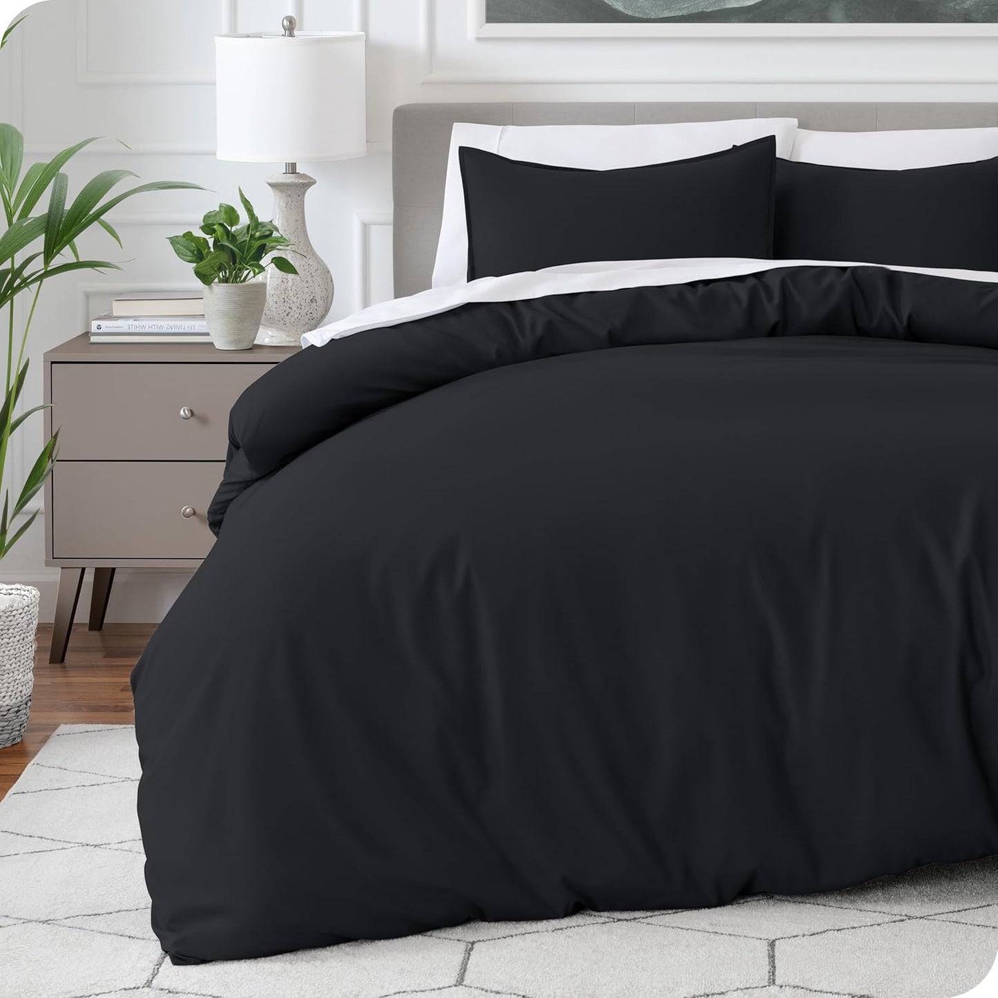 Bare Home Premium 1800 Super Soft Full Size Duvet Cover Set