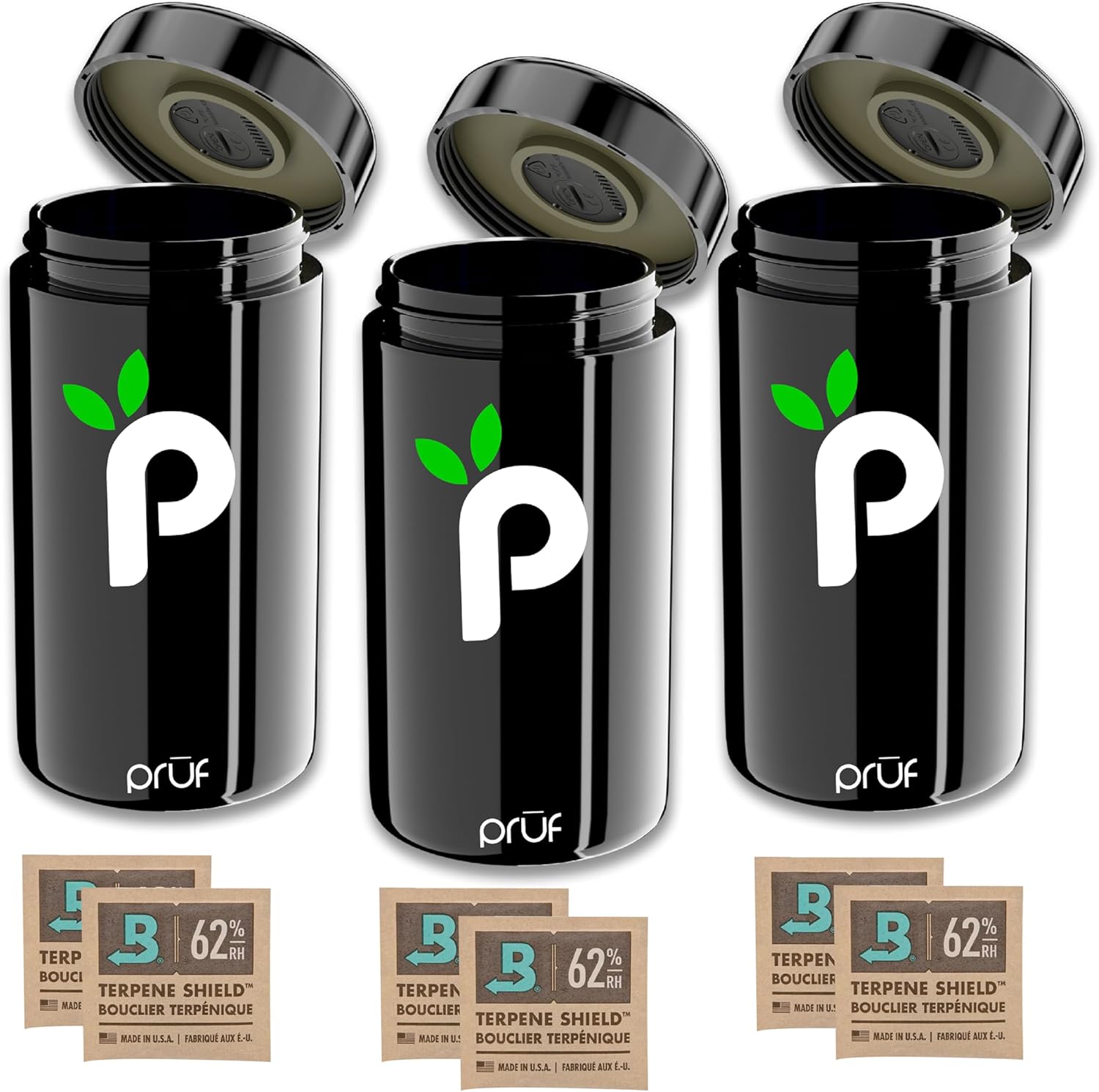 Pruf Jar with Built-In Hygrometer for Premium Dried Goods