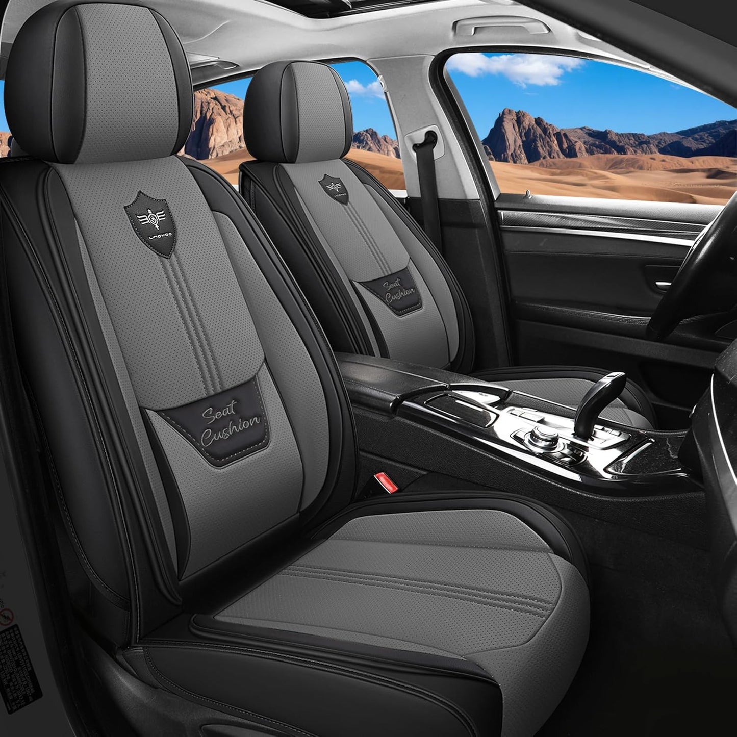 LINGVIDO Car Seat Covers Set - Premium Nappa Leather Comfort