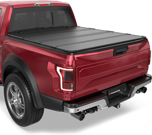 Hard Quad Fold Aluminum Truck Bed Tonneau Cover for F-150