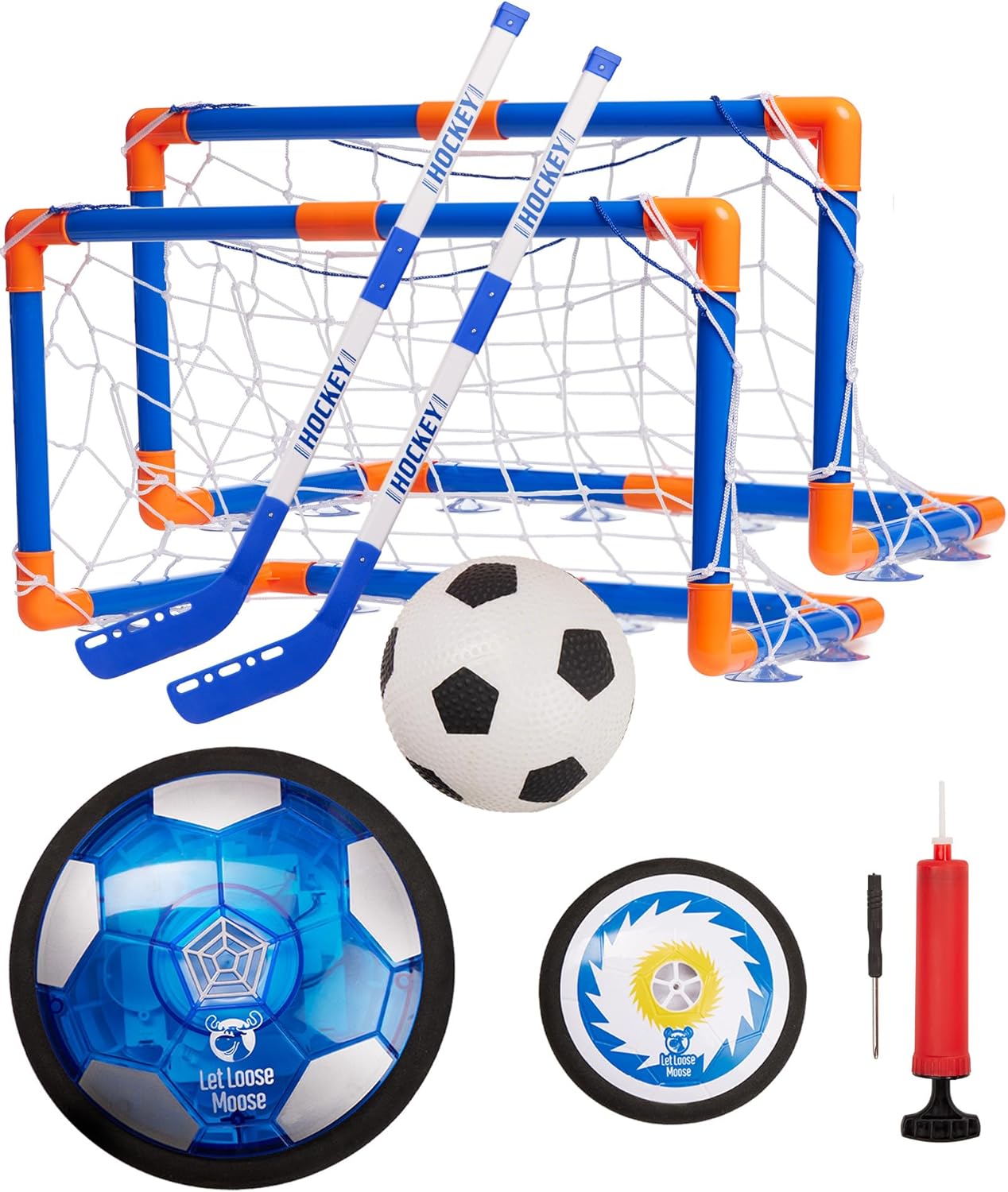 Let Loose Moose Indoor 3-in-1 Hockey & Soccer Ball Set for Kids