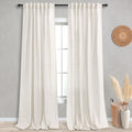 KOUFALL 120 in Linen Curtains for Backdrop - Sheer Light Filtering