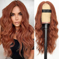 Auburn Long Wavy Lace Front Wig 26 in - Natural Heat Resistant Style