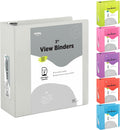 3 Slant D-Ring Binder 3 in Grey Clear View Cover - 3in Capacity