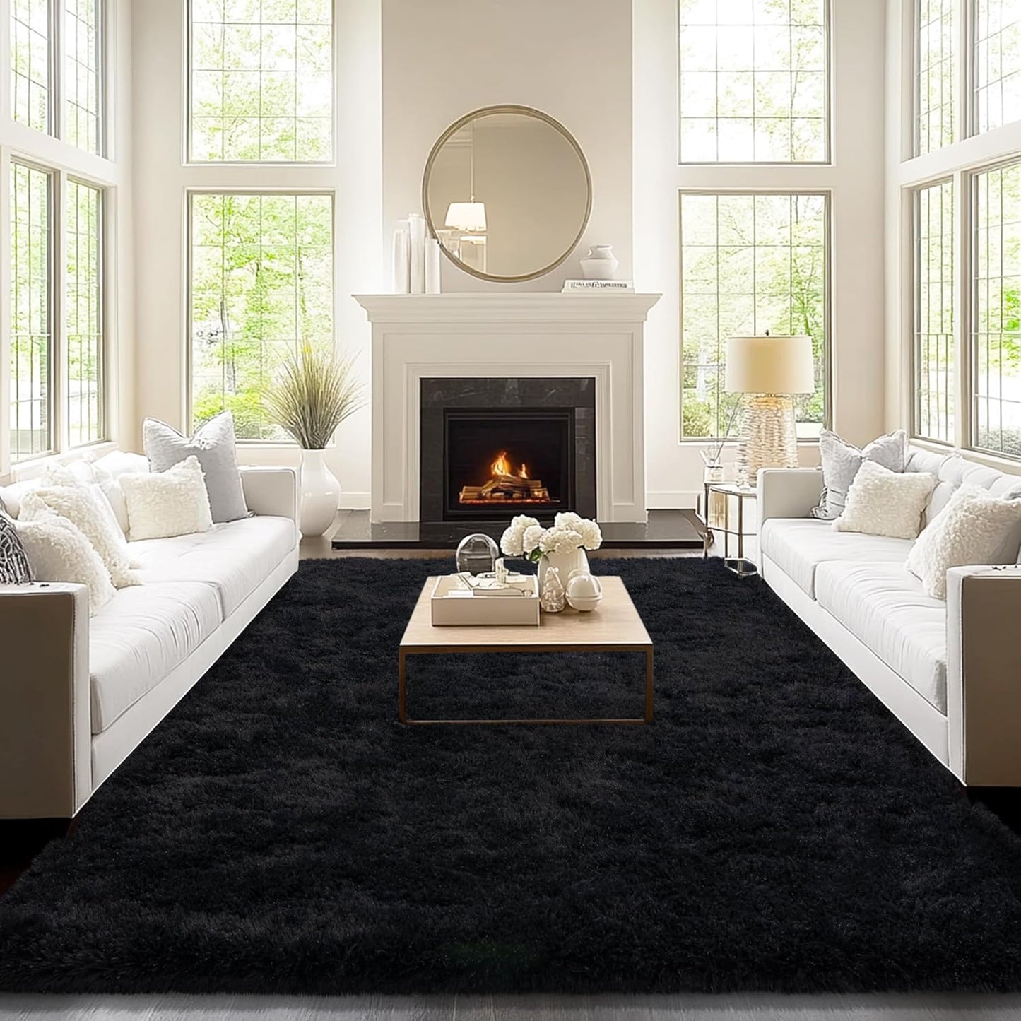 9x12 Area Rugs for Living Room, Soft Fluffy Shaggy Carpet