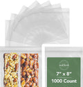 Quart Resealable Plastic Bags 1000 Pack - Clear 7 x 8 in Zip