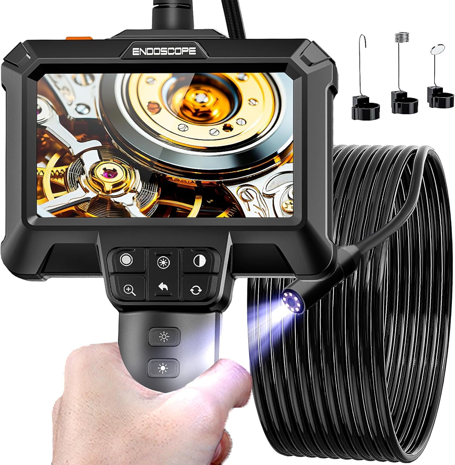 Endoscope Camera with Light - 4.3 Inch HD Inspection Tool