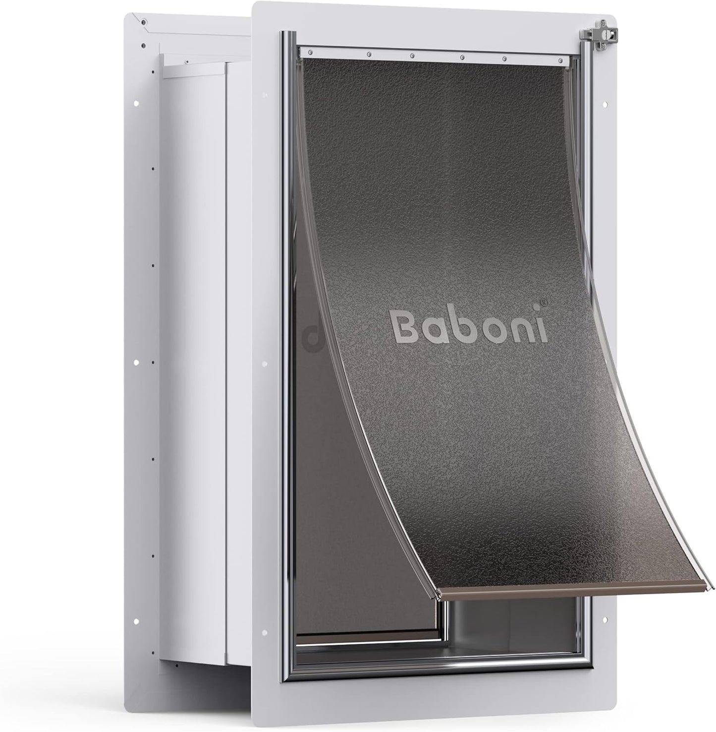 Baboni Pet Door for Wall - Durable Double Flap Dog and Cat Door