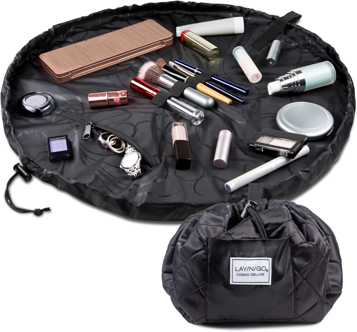Lay-n-Go Cosmo Layflat Makeup Bag Organizer for Travel
