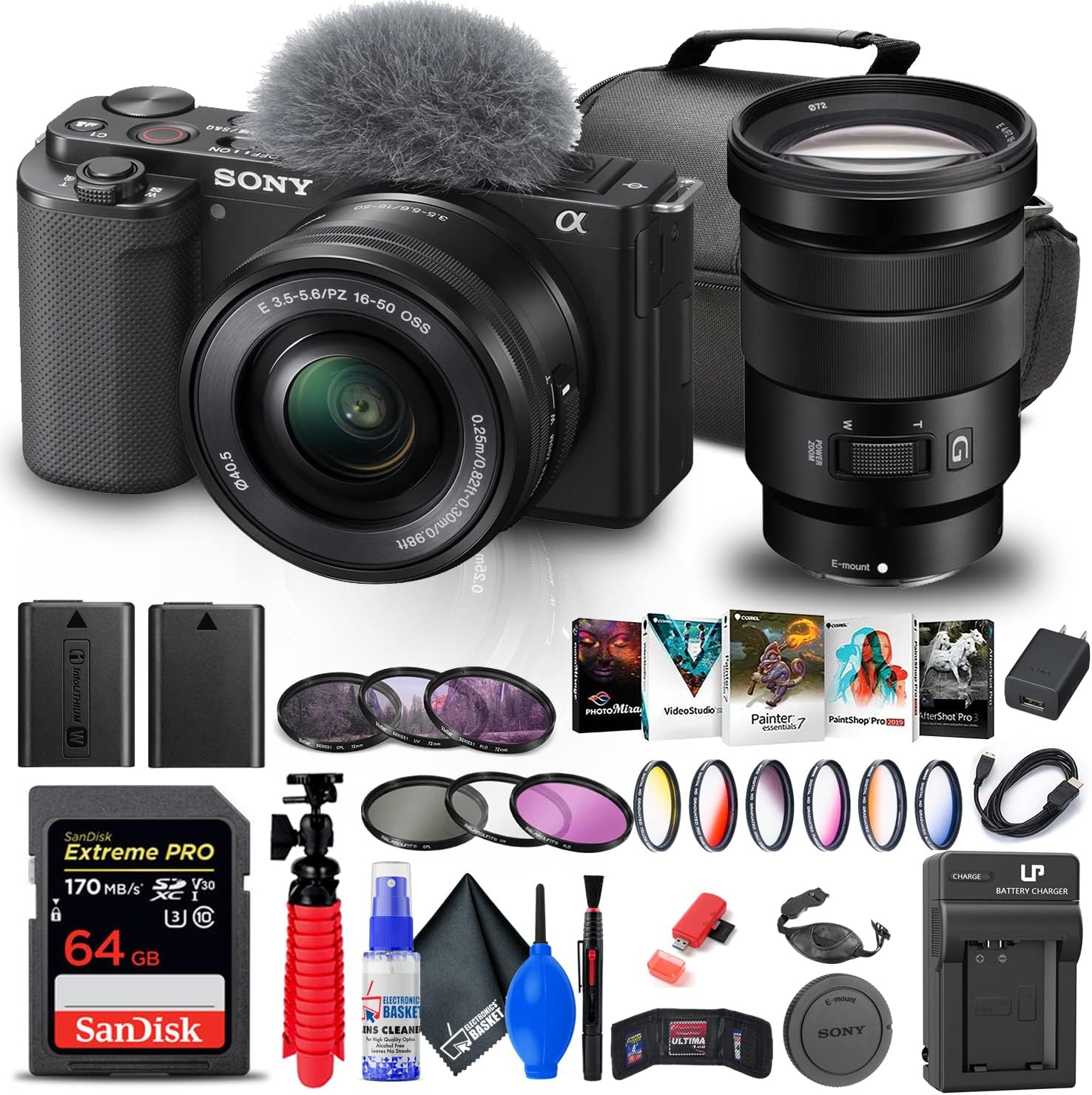 Sony ZV-E10 Mirrorless Camera Bundle for Vloggers and Creators