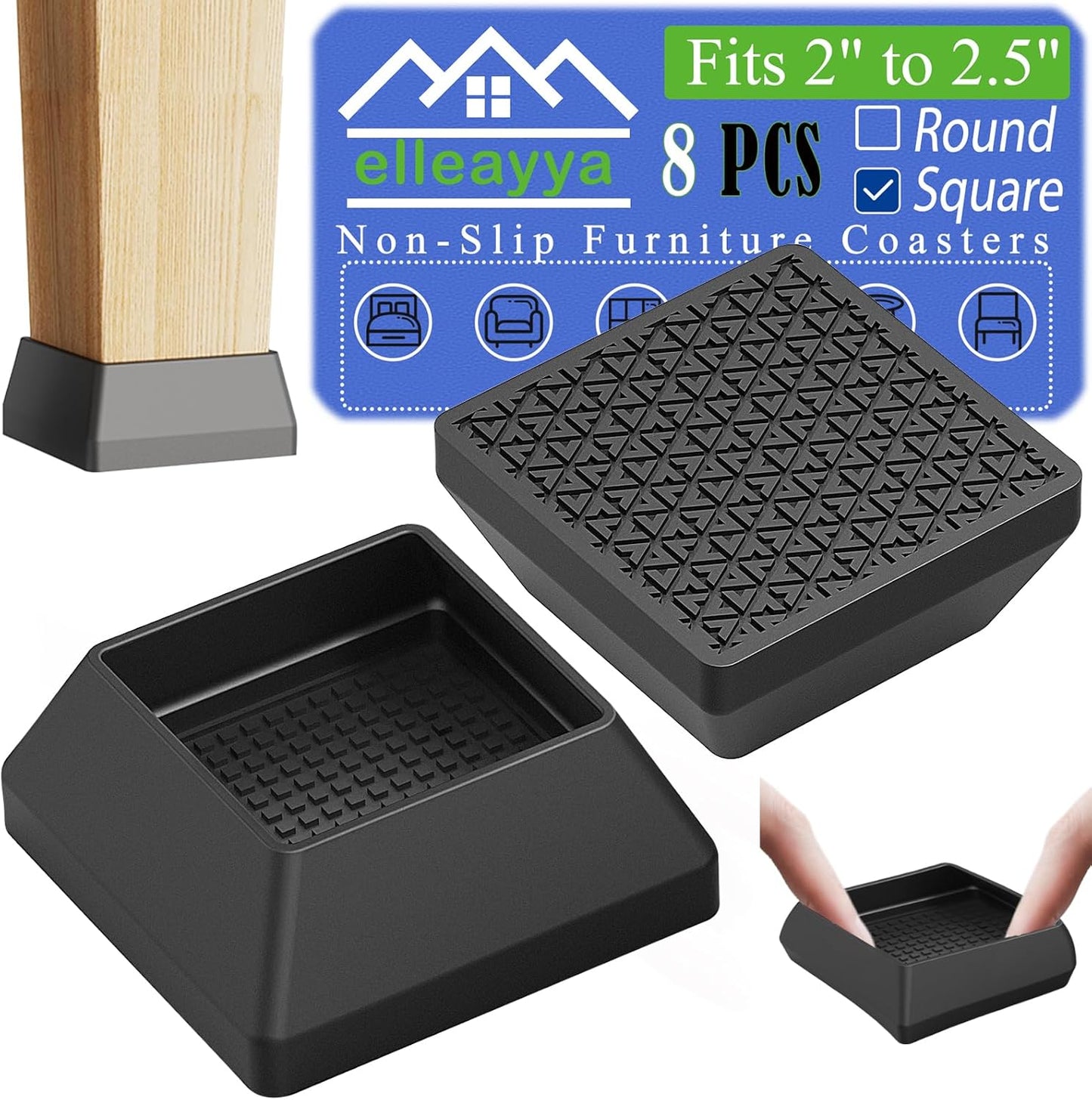 Non-Slip Furniture Coasters - Stop Sliding, Protect Floors!