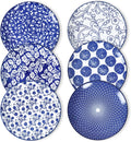 Selamica Ceramic Dessert Plates 7 in Set of 6 - Colorful Small Plates