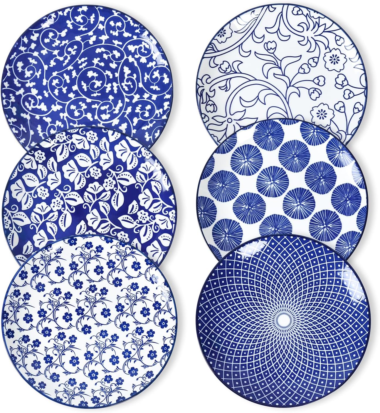 Selamica Ceramic Dessert Plates Set of 6 for Appetizers & More