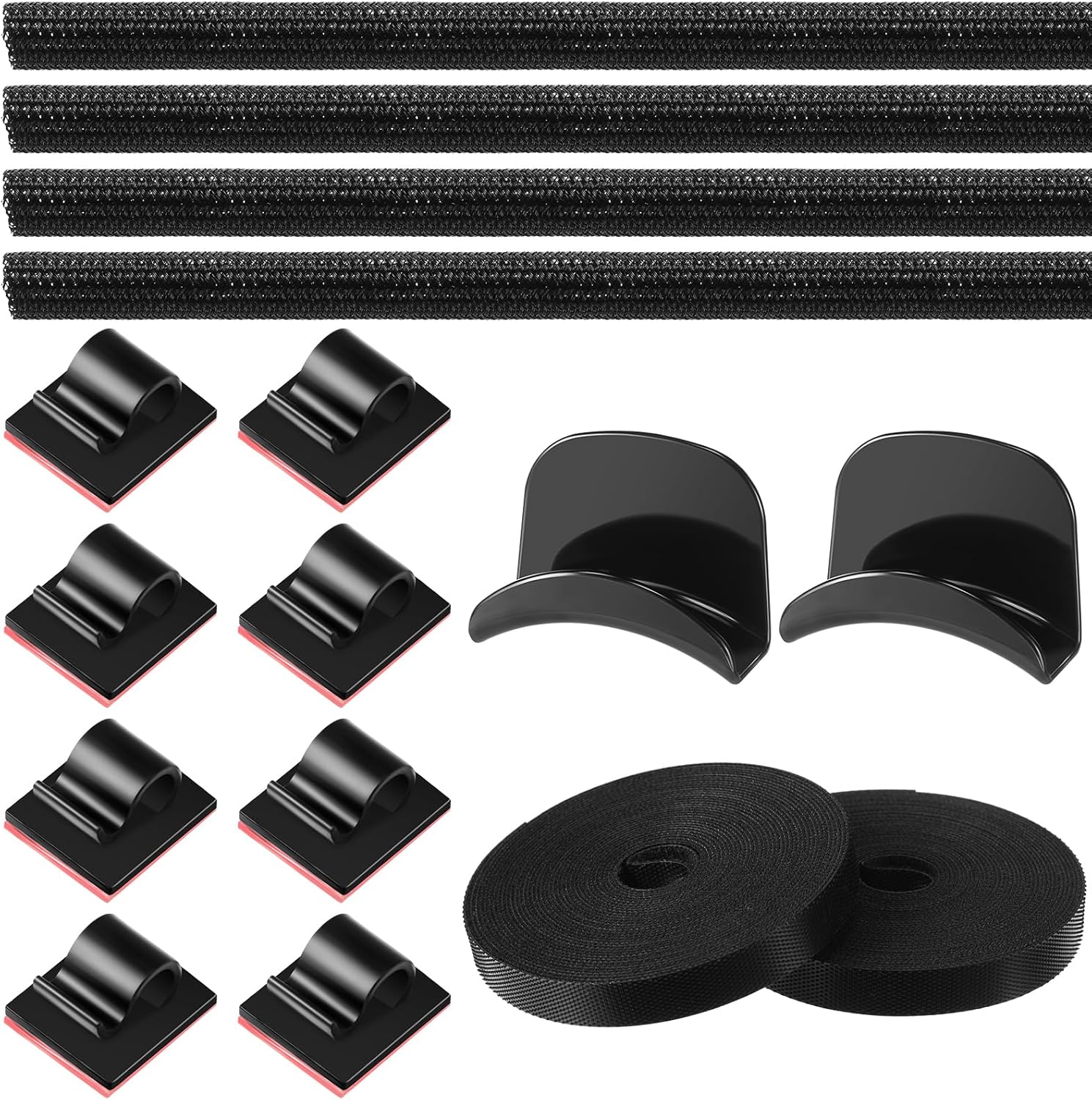 Ultimate Cable Management Kit for Computer, Black