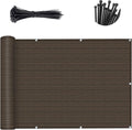 SUNLAX Custom Size 3ft 3inx20ft Brown Privacy Fence Covering - Heavy
