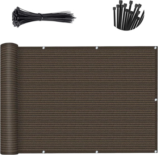 Custom Size 3ftx15ft Brown Fence Covering Privacy Screen Windscreen