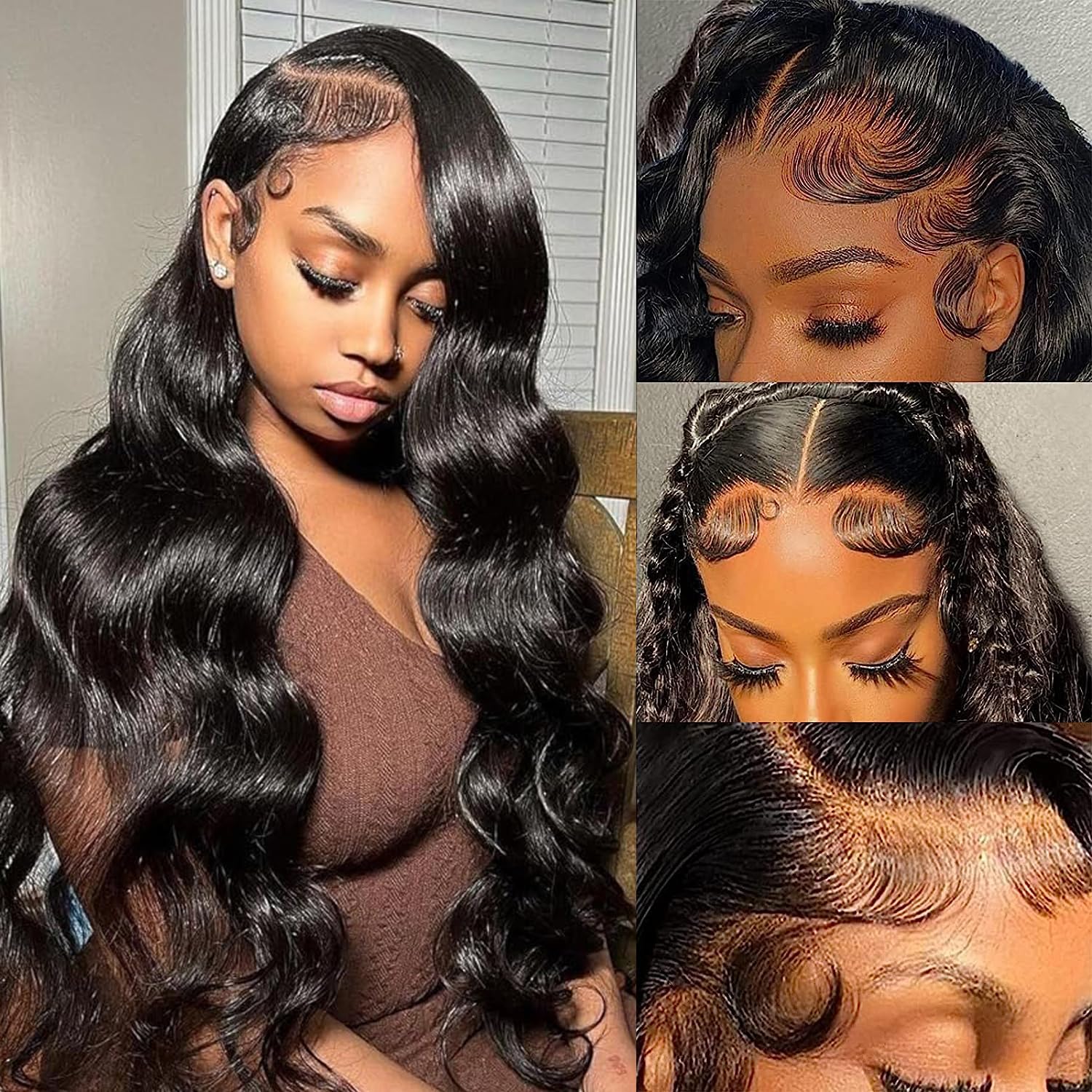 200% Density HD Lace Front Wigs for Natural Body Wave Style