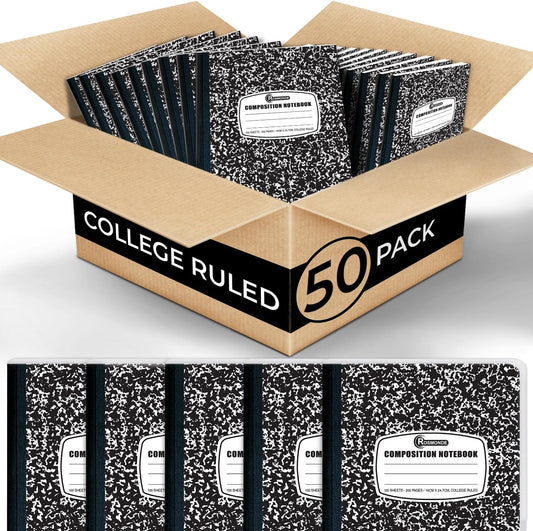 Rosmonde 50-Pack College Ruled Composition Notebooks