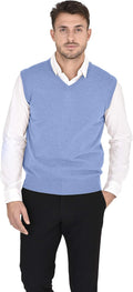 Cashmeren Men's V-Neck Cashmere Sweater Vest - Everyday Layering