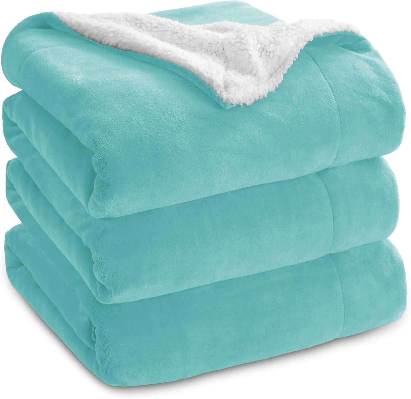 Bedsure Sherpa Fleece Blankets King Size - Warm & Soft