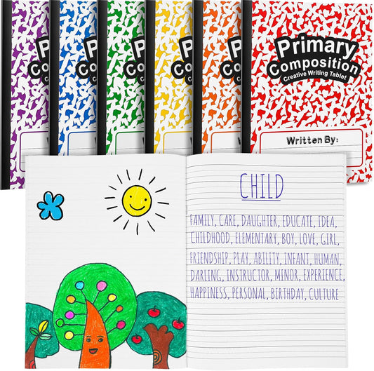 Primary Ruled Composition Notebook Set - 12 Pcs