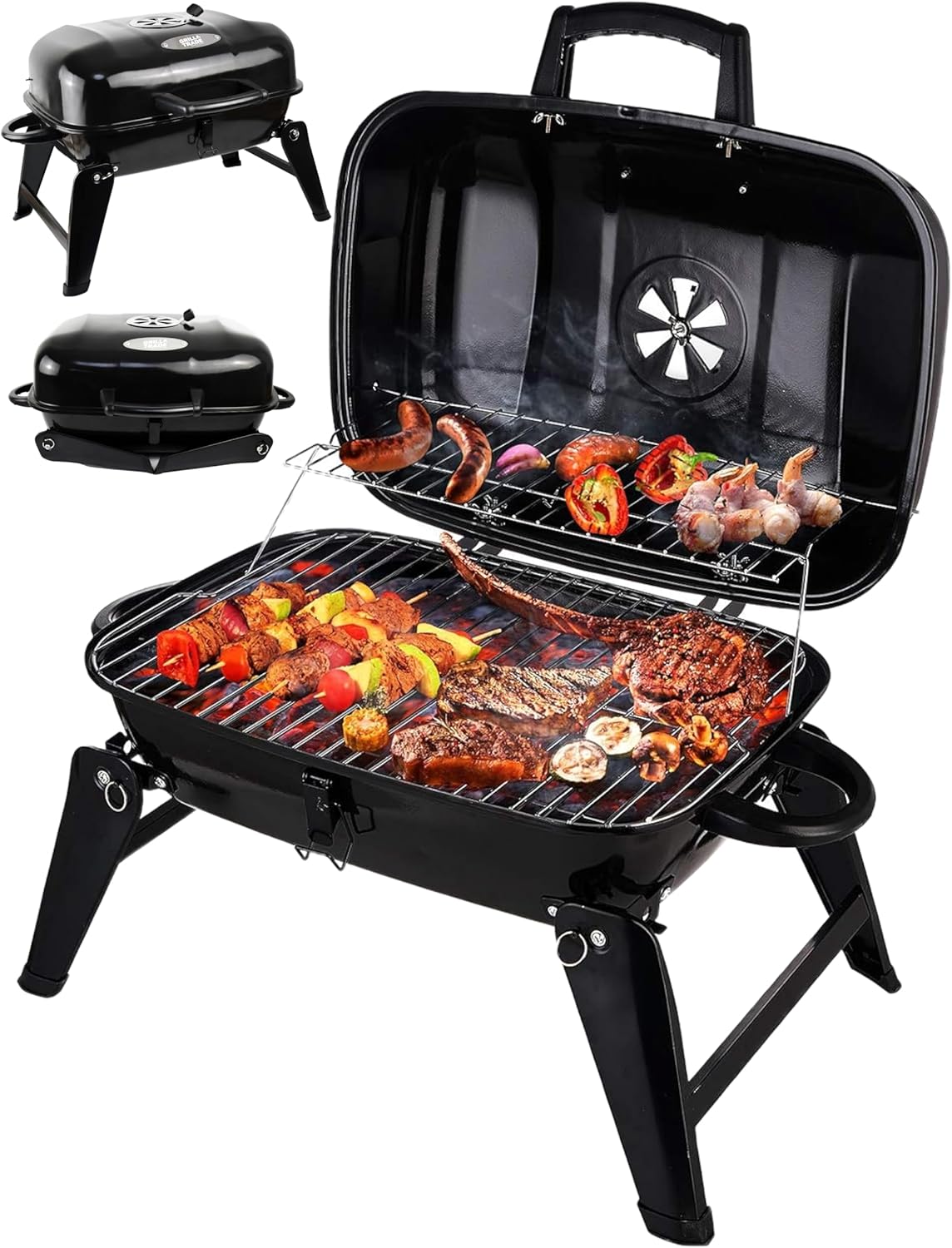 Portable Charcoal Grill for Camping and Outdoor Cooking Fun