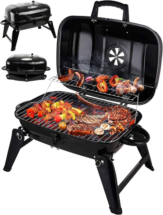 Portable Charcoal Grill for Camping and Outdoor Cooking Fun