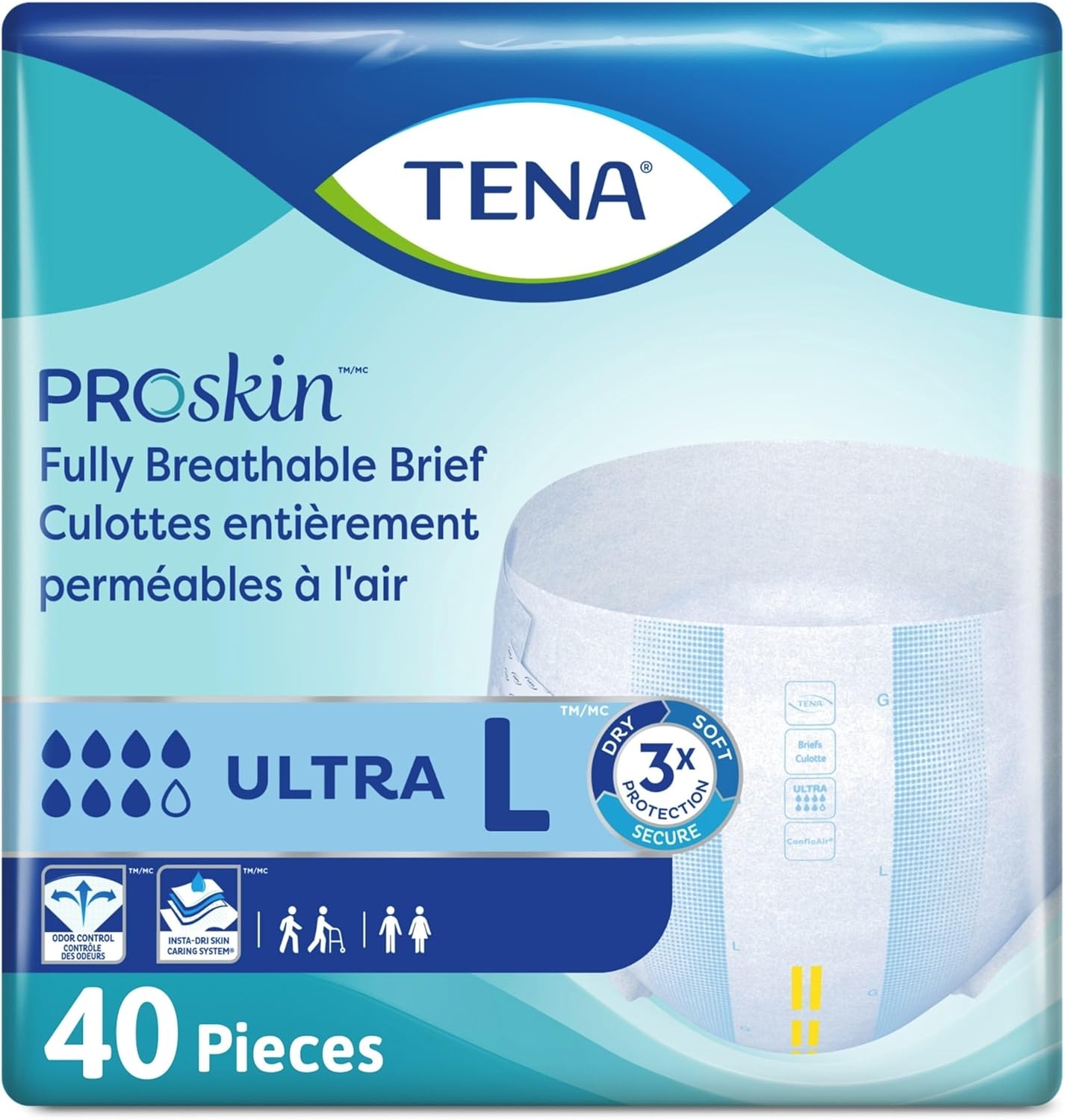 TENA Ultra Breathable Briefs for Heavy Absorbency Needs