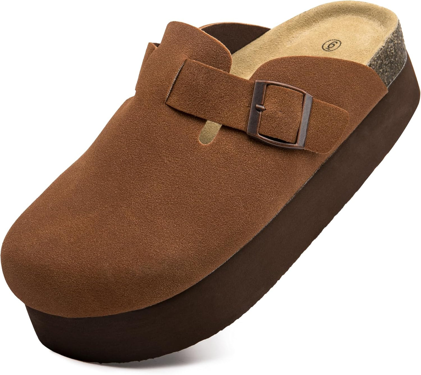Women's Suede Clogs with Cork Footbed for Ultimate Comfort