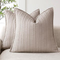 Foindtower Waffle Weave 26 in Euro Pillow Covers Set of 2 - Textured