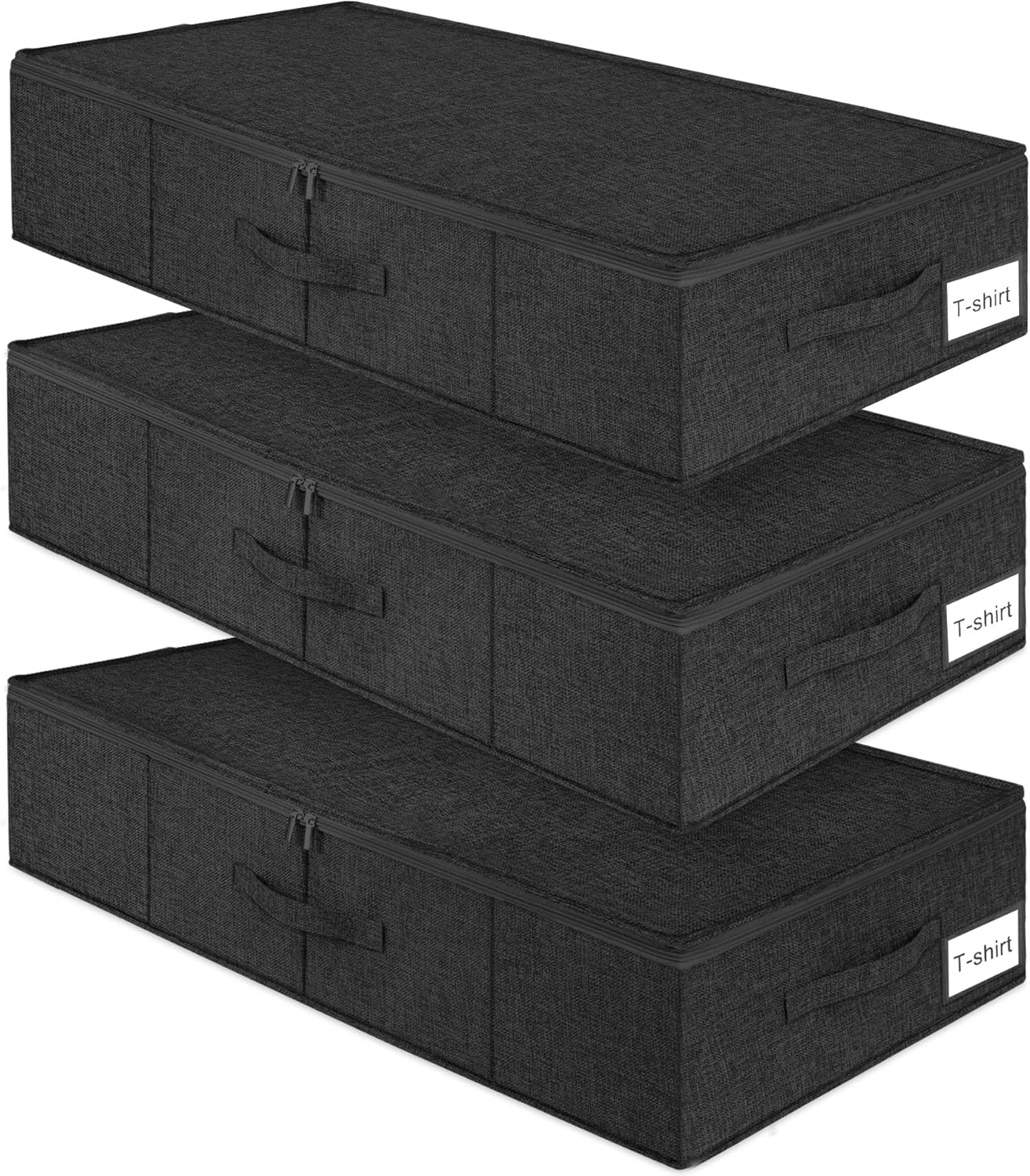 Under Bed Storage Container - 3 Pack Organizer for Clothes
