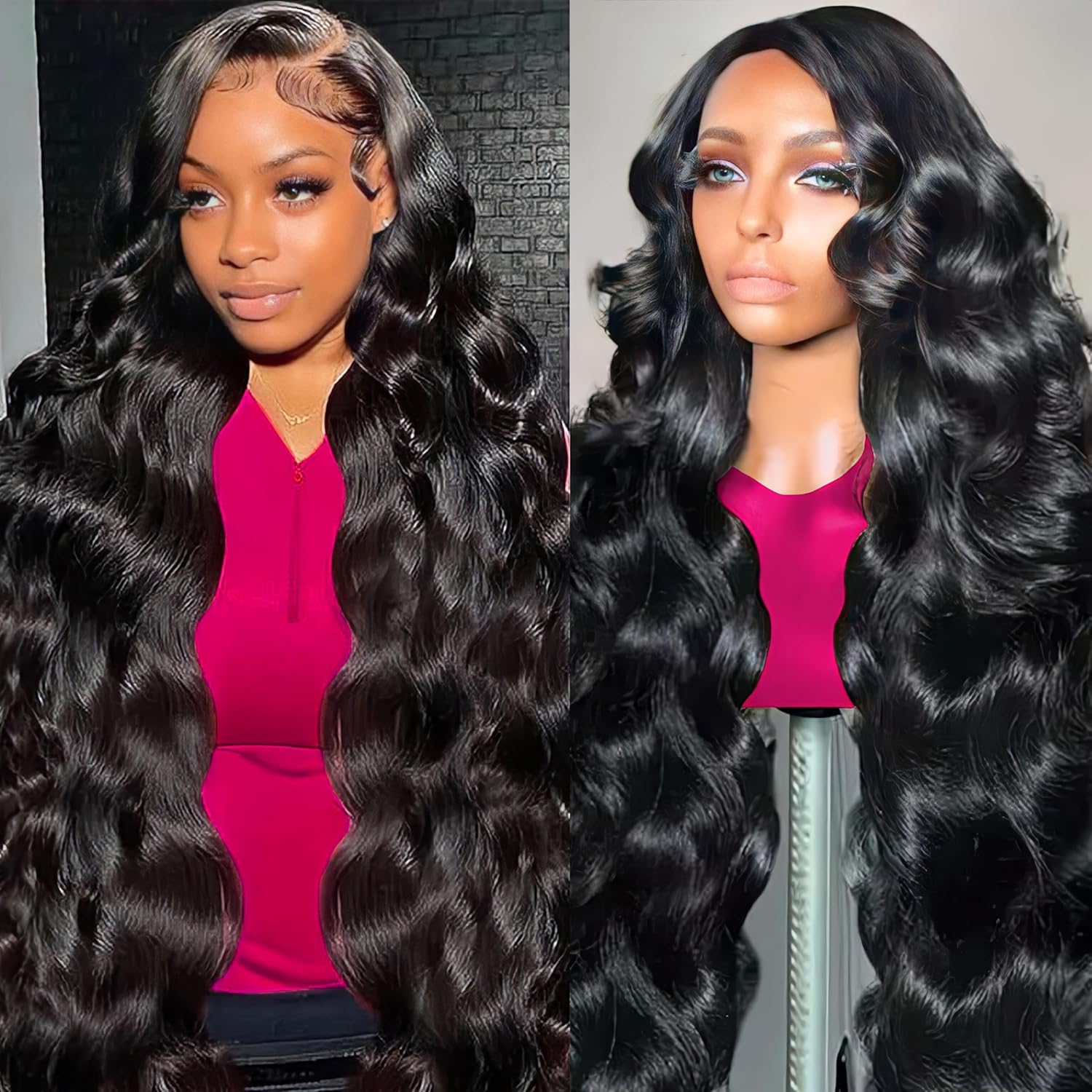 13x6 Body Wave Lace Front Wigs for Women - 28 Inch Natural Look