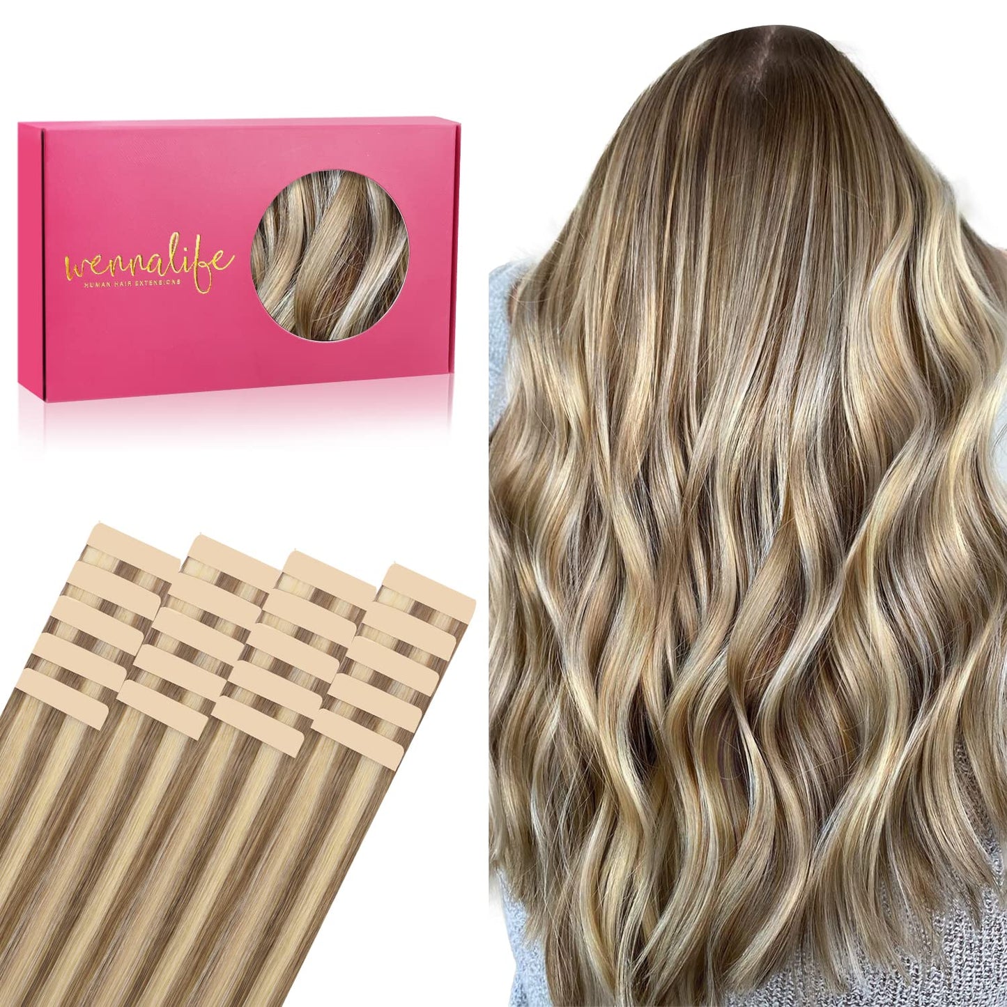 WENNALIFE Tape in Hair Extensions for Stunning Volume and Style