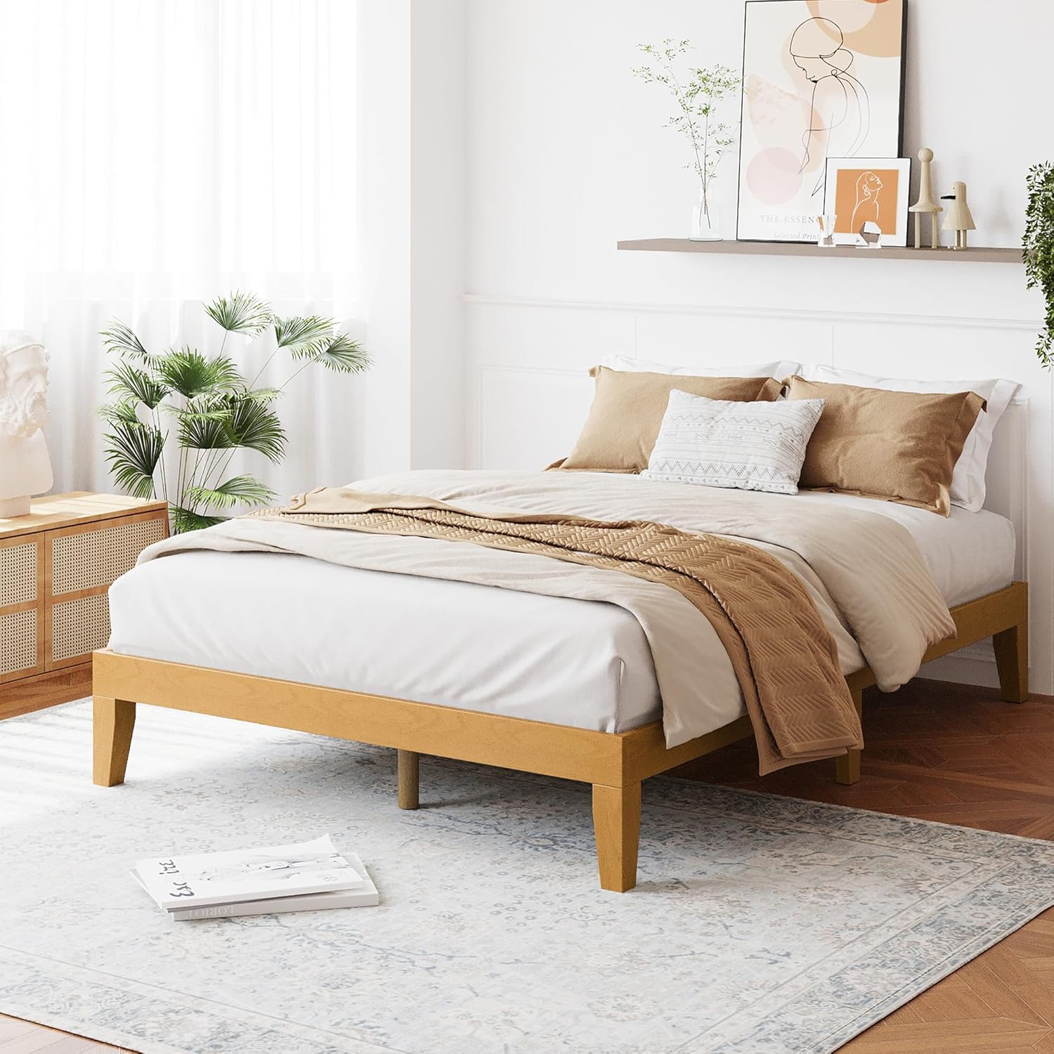 COLAMY 12 Inch Full Size Platform Bed Frame for Modern Bedrooms
