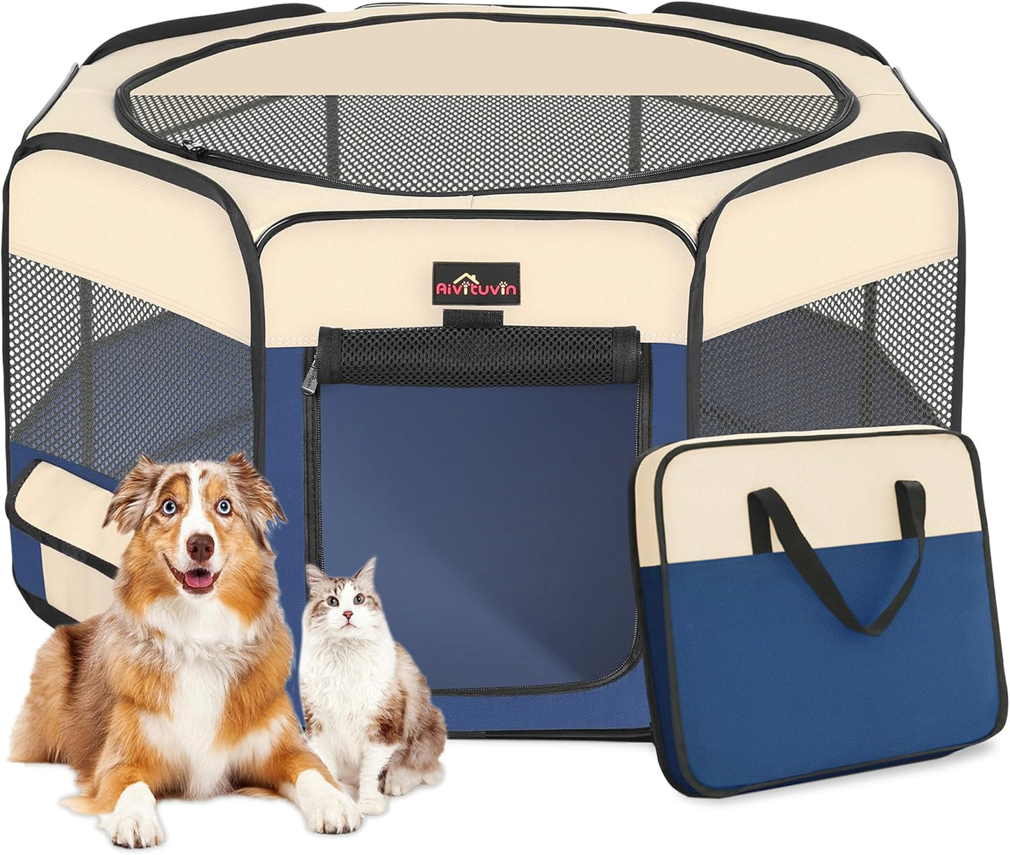 Aivituvin Dog Playpen - Portable Pet Play Pens for Travel